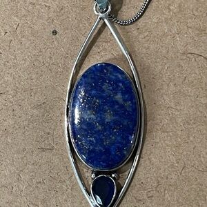 Elegant Lapis Lazuli Pendant Necklace